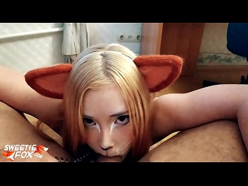 ❤️ Kitsune លេបទឹកមាត់ហើយច្របាច់ចូលមាត់នាង ️❌ វីដេអូសិច នៅពួកយើង ﹏
